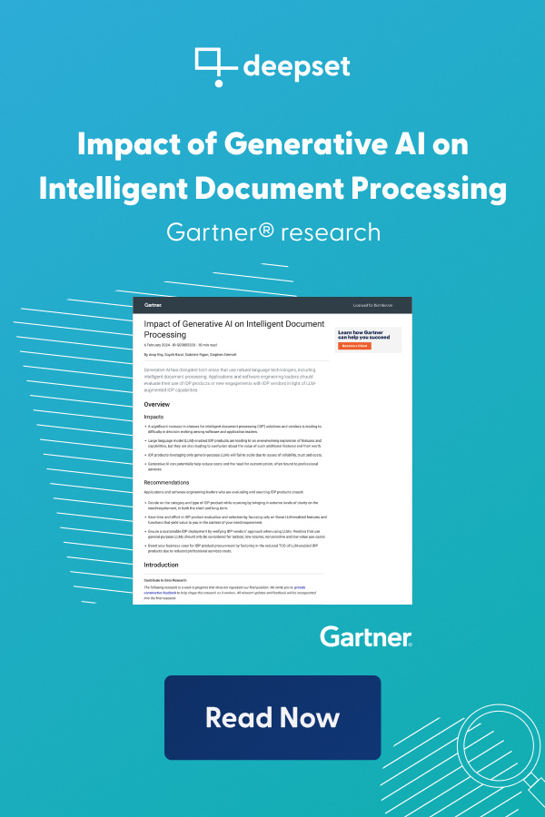 2403 Gartner Report Impact of Gen AI on Intelligent Document Processing